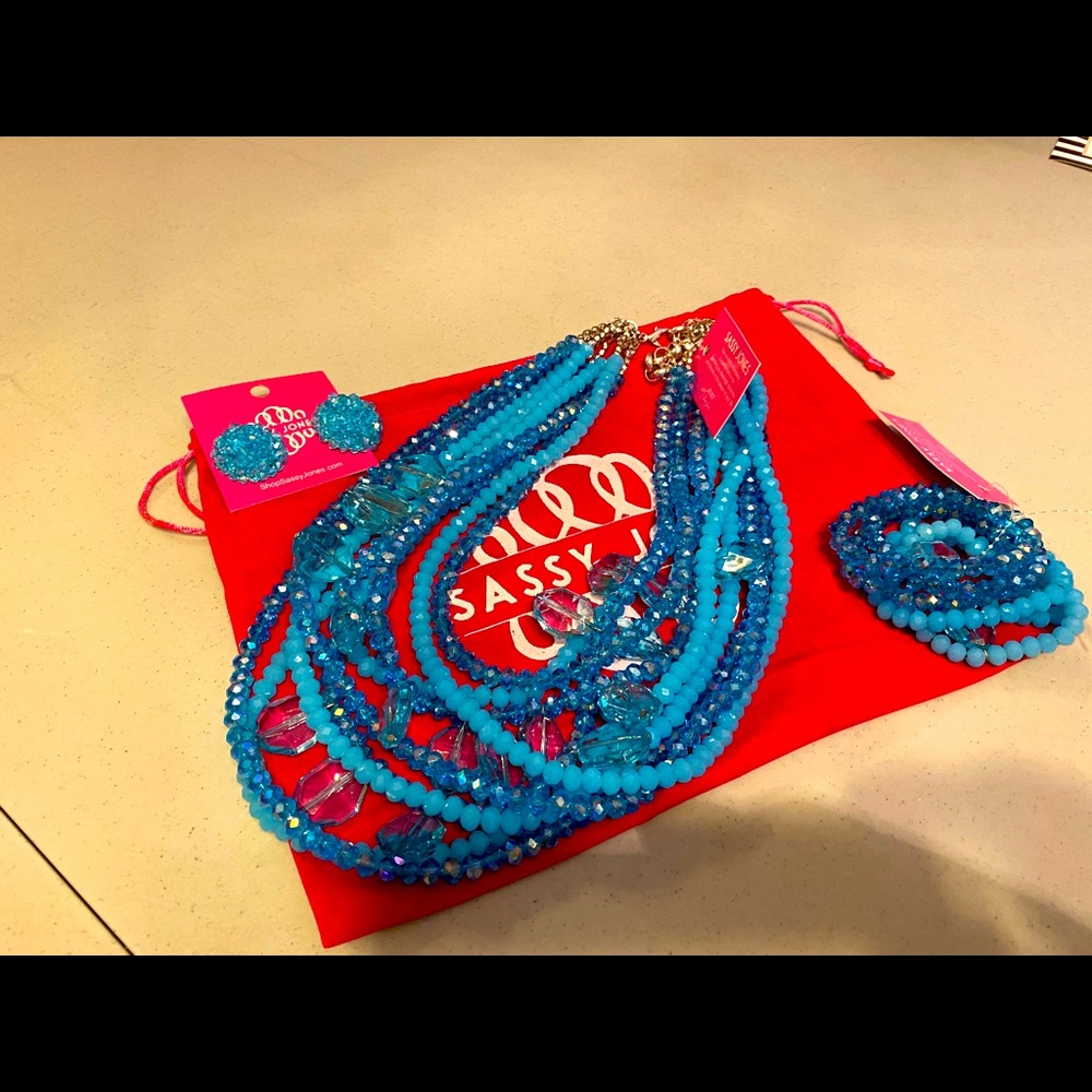 Sassy Jones Aqua Malia Set